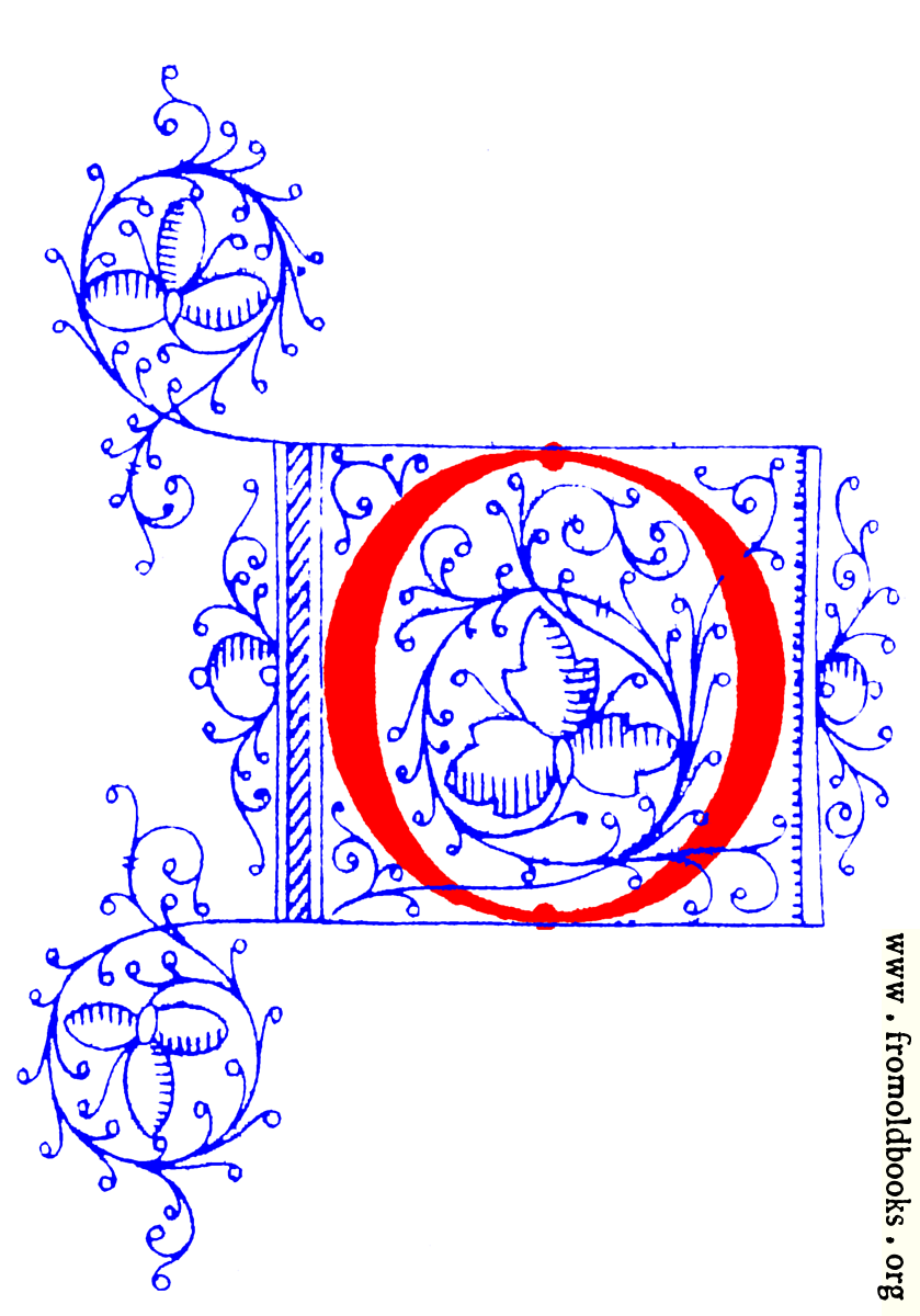 FOBO - Decorative initial letter O from fifteenth Century Nos. 4 and 5.