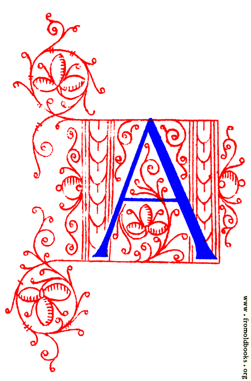 FOBO - Decorative initial letter A from fifteenth Century Nos. 4 and 5.