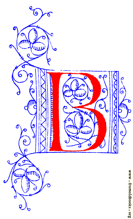 FOBO - Decorative initial letter B from fifteenth Century Nos. 4 and 5.