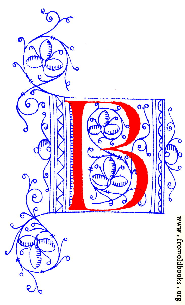 FOBO - Decorative initial letter B from fifteenth Century Nos. 4 and 5.