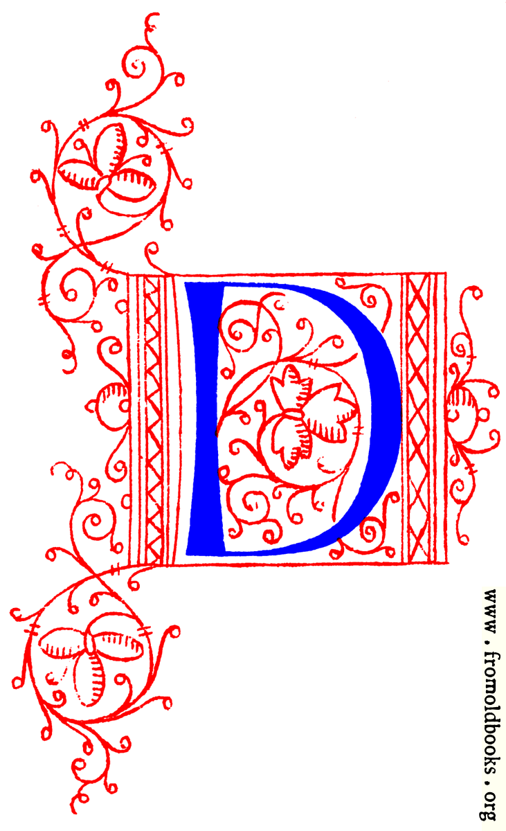 FOBO - Decorative initial letter D from fifteenth Century Nos. 4 and 5.