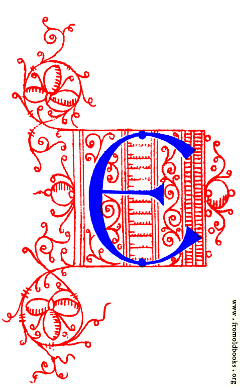 Decorative uncial initial letter E from fifteenth Century Nos. 4 and 5 ...