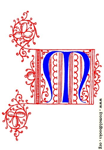 FOBO - Decorative uncial initial letter M from fifteenth Century Nos. 4 ...