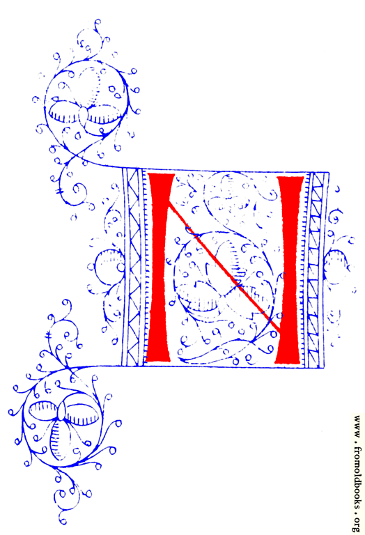 FOBO - Decorative initial letter N from fifteenth Century Nos. 4 and 5.