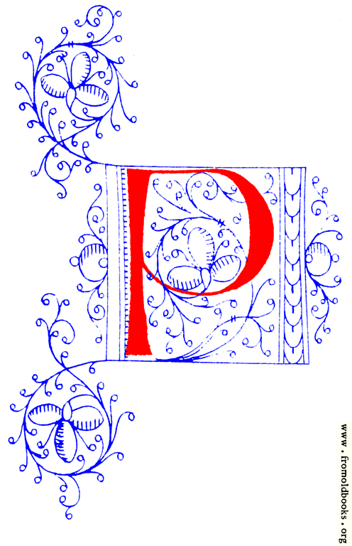 FOBO - Decorative initial letter P from fifteenth Century Nos. 4 and 5.