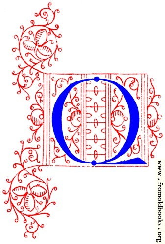 [Picture: Decorative initial letter Q from fifteenth Century Nos. 4 and 5.]