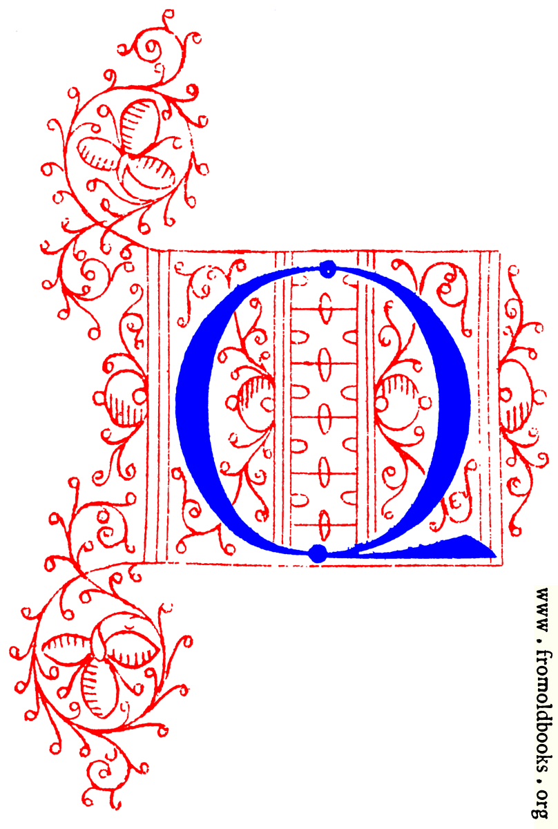 FOBO - Decorative initial letter Q from fifteenth Century Nos. 4 and 5.