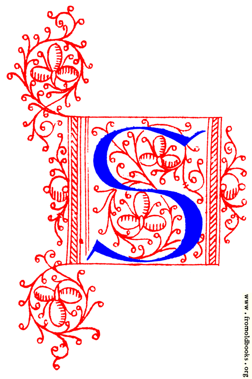 Decorative initial letter S from fifteenth Century Nos. 4 and 5.