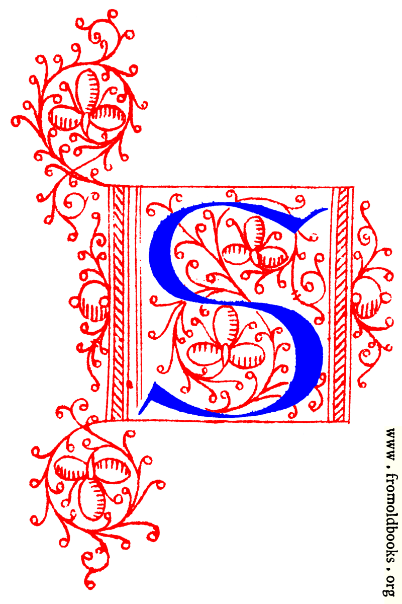 Decorative initial letter S from fifteenth Century Nos. 4 and 5.