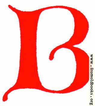 [Picture: Clip-art: calligraphic decorative initial capital letter B from XIV. Century  No. 1]