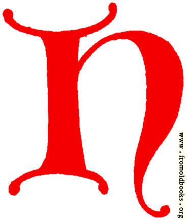 [Picture: Clip-art: calligraphic decorative initial capital letter H from XIV. Century  No. 1]