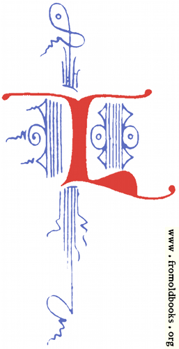 [Picture: Clip-art: calligraphic decorative initial capital letter L from Plate 65]