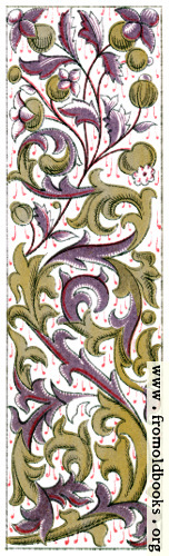 [Picture: Gold and Purple Medieval Foliated Border, Vertical]