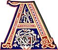 Decorative initial letter âAâ from 11th century.