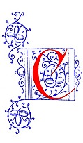 FOBO - Decorative initial letter C from fifteenth Century Nos. 4 and 5.