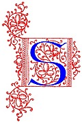 Decorative initial letter S from fifteenth Century Nos. 4 and 5.