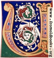 [picture: Decorative initial letter ``U'' or ``V'' from 11th century.]