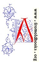 [picture: Decorative uncial initial letter A from fifteenth Century Nos. 4 and 5.]