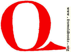 [picture: Clip-art: calligraphic decorative initial capital letter Q from XIV. Century  No. 1]