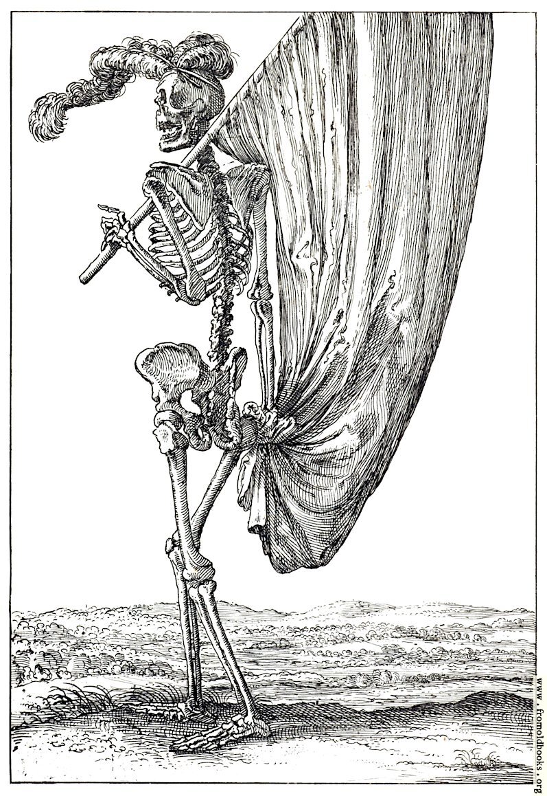 [Picture: Skeleton with Banner]