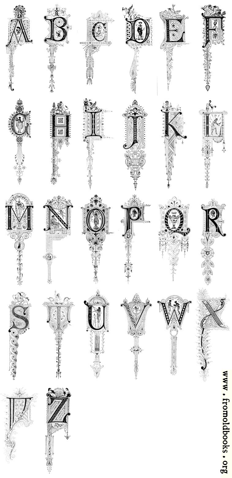 FOBO - Victorian antique style decorative alphabet from Stuttgart