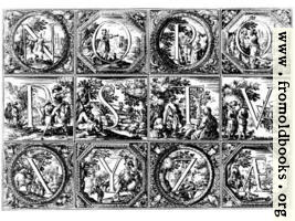 Valerio Spada: Historiated Alphabet, 1656 – 1659 [N-Z]