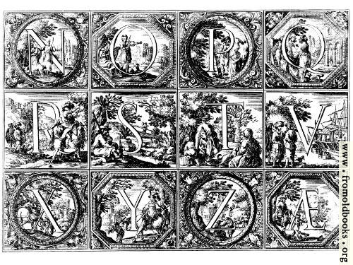 [Picture: Valerio Spada: Historiated Alphabet, 1656 – 1659 [N-Z]]