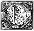 Decorated (Historiated) initial letter B by Valerio Spada