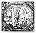 Decorated (Historiated) initial letter D by Valerio Spada