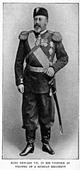 [Picture: King Edward VII. in his uniform as colonel of a Russian regiment.]