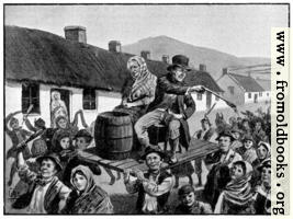 [picture: Two of the revellers in Irish peasant costume]