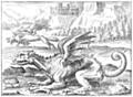 [Picture: Alchemical dragons fighting]
