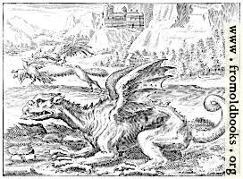 [picture: Alchemical dragons fighting]