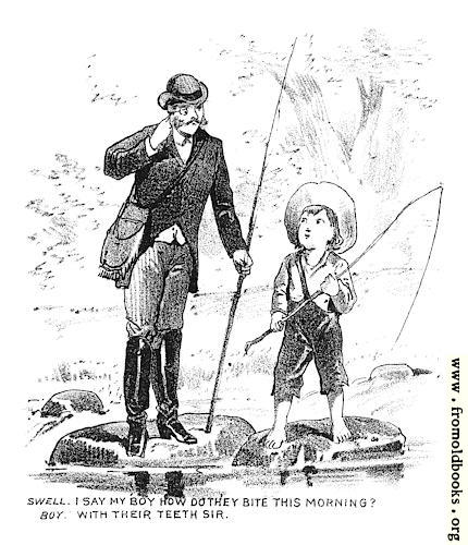 [Picture: Cartoon: barefoot boy fishing]