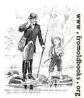 [picture: Cartoon: barefoot boy fishing]