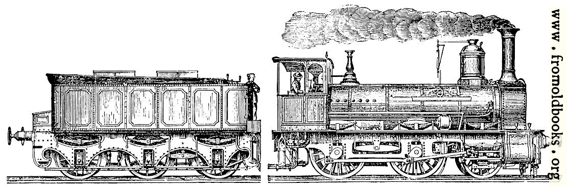 [Picture: Stock block: Victorian railway engine and tender]