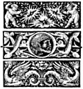 [Picture: Chapterheads with cherubs, dragons, fish, neptune, flowers]