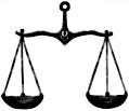 stock block: scales, or equal-arm balance.