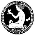 Stock block: Child kneeling in a circular vignette