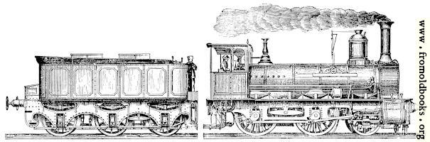 [picture: Stock block: Victorian railway engine and tender]