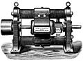 [Picture: Fig. 17.—Showing Old Type of Gramme Continuous Current Dynamo.]