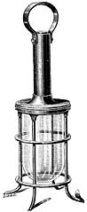 [Picture: Fig. 61.—Guarded Portable Lamp Fitting.]