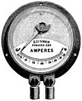 [Picture: Fig. 95.—Showing Edison-Swan Ampère Meter.]