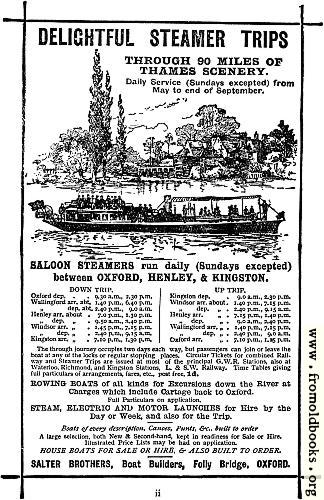 [Picture: Advert: Delightful Steamer Trips]