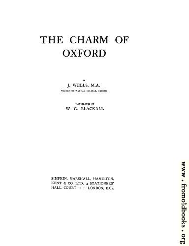 [Picture: Title Page from The Charm of Oxford]