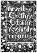[Picture: Title Page, Kelmscott Chaucer]