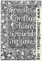 Title Page, Kelmscott Chaucer