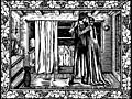 The Kiss: the two lovers in the bedroom, a woodcut from page 501.