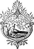 [Picture: Tailpiece with peacock]