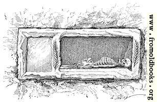 [picture: Fig. 41.---Un loculus ouvert. (A loculus, or Roman tomb, open.)]